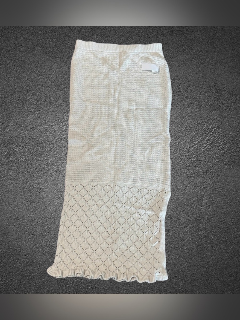 Women's Textured Pencil Skirt sz L crotchet style